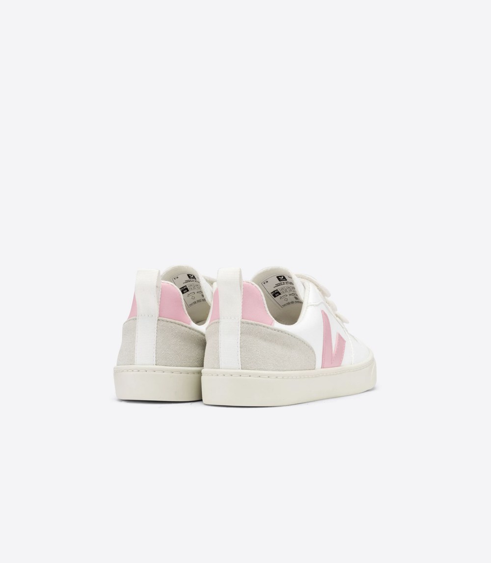 Veja Sneakers Barn - V-10 Velcro Cwl - Vita/Rosa - 520986-NEQ